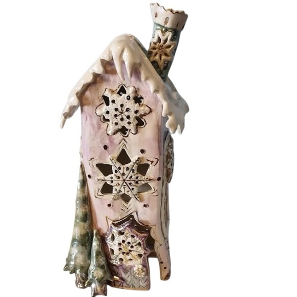 Christmas Vintage Snowflake Tower House Heather Goldminc Ceramic Art Clayworks - Picture 3 of 16